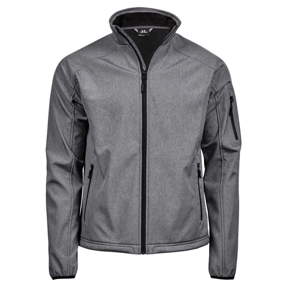 Tee Jays Mens Performance Lightweight Soft Shell Jacket / Grey Melange